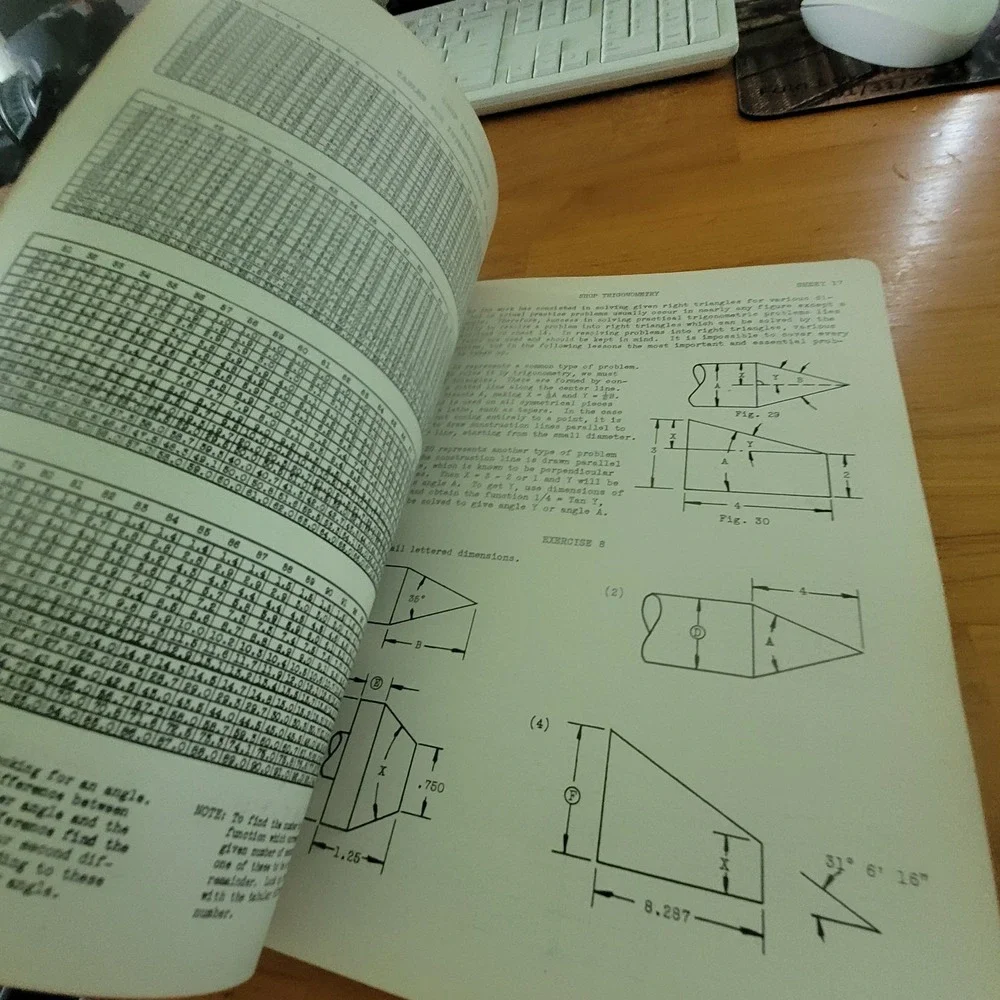 Vintage 1934 Shop Trigonometry Henry Ford Trade School Book Michigan Manual
